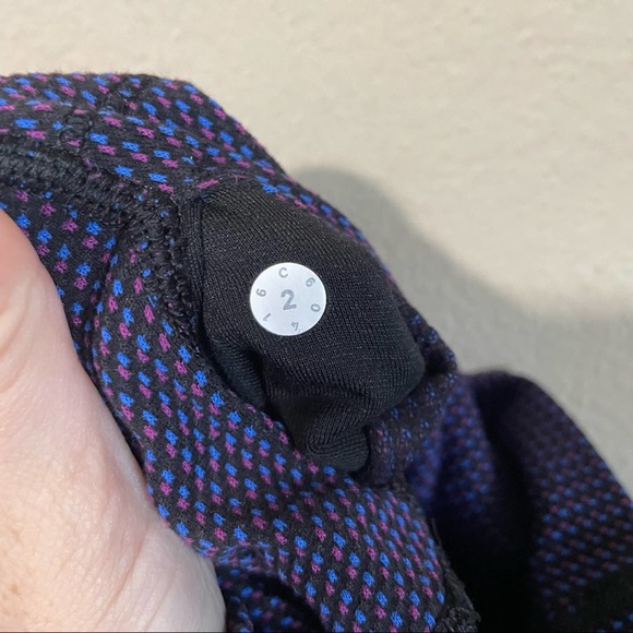 Lululemon Wunder Under Pant (Hi-Rise) Teeny Check Black Cerulean Blue - Picture 12 of 12
